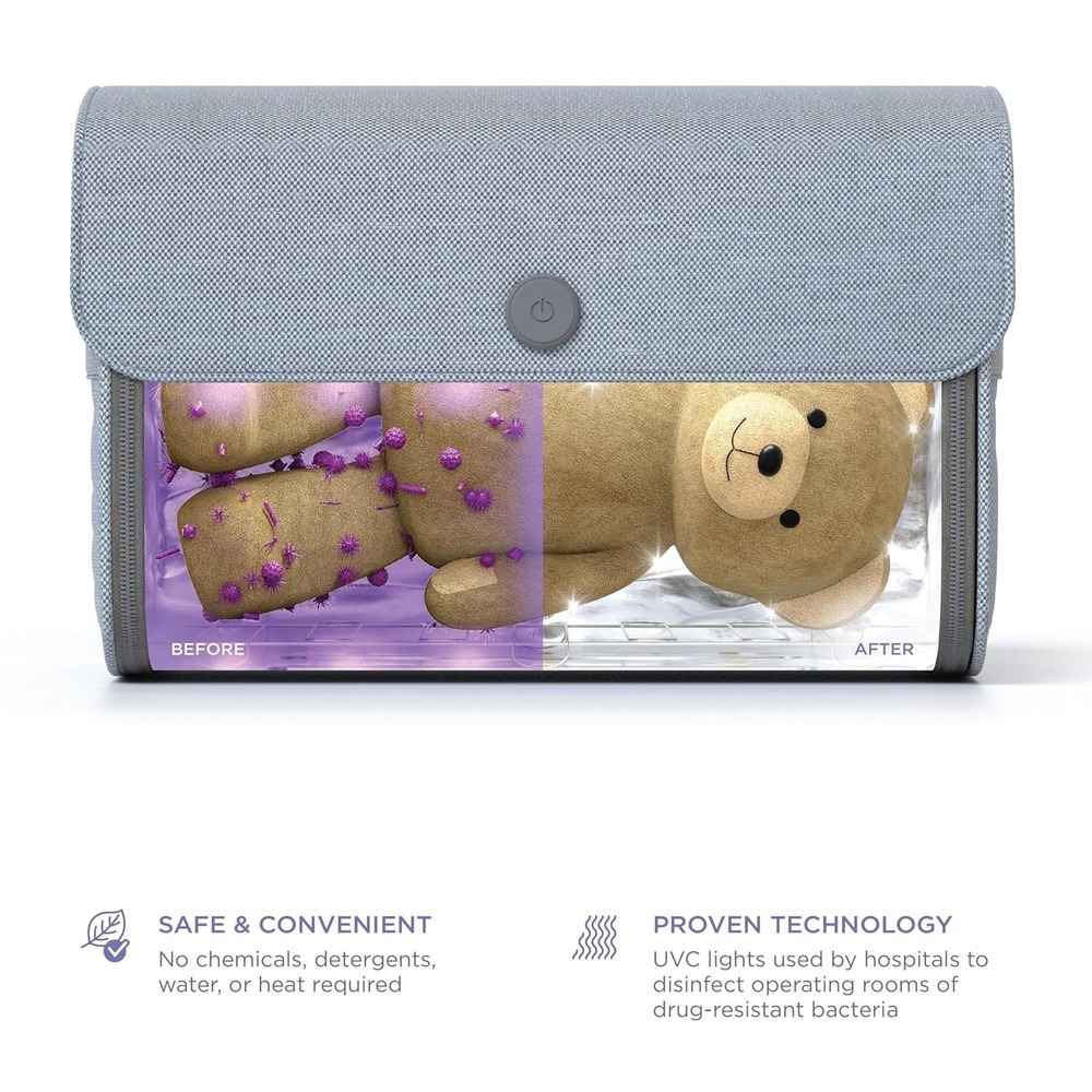 Munchkin UV Toy‎ Sterilizer 21 LED Nursery Sanitizer Gray NEW